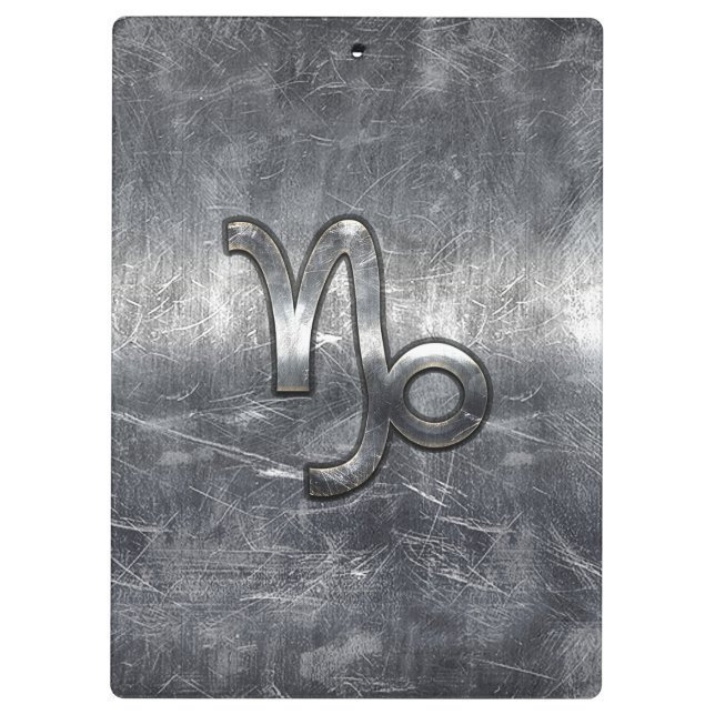 Carpeta De Pinza Rótulo Zodiaco de Capricornio de estilo angustioso (Reverso)