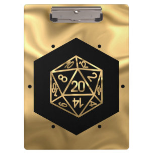 Carpeta De Pinza RPG Dice   Fantasía de oro Retro Tabletop PnP Game