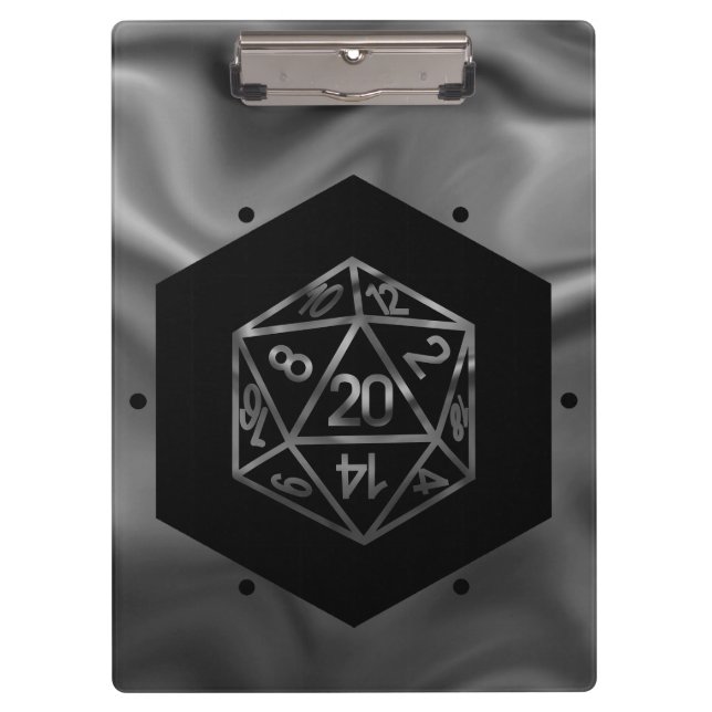 Carpeta De Pinza RPG Dice | Fantasy Old School Tabletop Retro Gamer (Anverso)