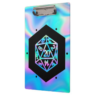 Carpeta De Pinza RPG Dice   Holo Fantasy Retro Tabletop PnP Gamer