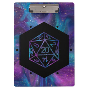 Carpeta De Pinza RPG Dice   Nebula Fantasy Retro Tabletop PnP Gamer