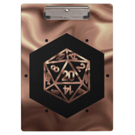 Carpeta De Pinza RPG Dice | Papel de cobre Fantasía Retro Tabletop 