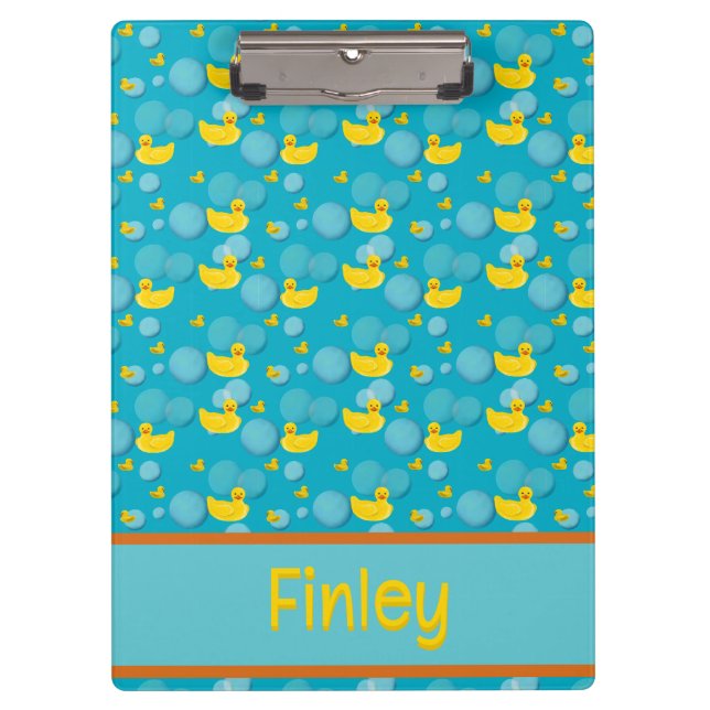 Carpeta De Pinza Rubber ducks and bubbles pattern (Anverso)