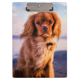 Carpeta De Pinza Ruby Cavalier King Charles Spaniel Perro Cachorro