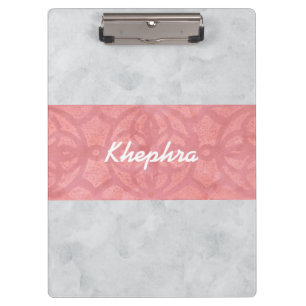 Carpeta De Pinza Ruddy Pink Batik Gray Water Name