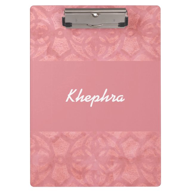 Carpeta De Pinza Ruddy Pink Batik Name (Anverso)