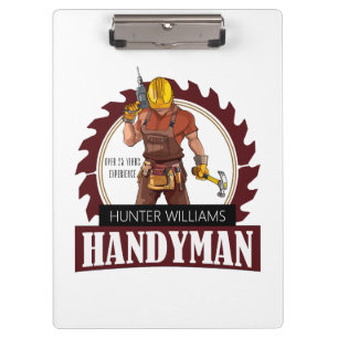 Carpeta De Pinza Rustic Repairman Construction Handyman Moderno