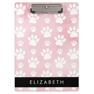 Carpeta De Pinza Rutas de perro, manchas blancas, acuarelas rosadas