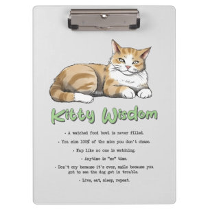 Carpeta De Pinza Sabiduría Kitty - Gato gracioso que gobierna con u