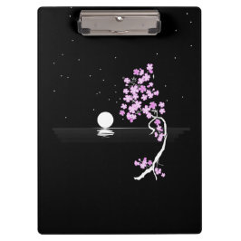 Carpeta De Pinza Sakura florece bajo una luna llena