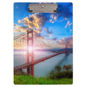 Carpeta De Pinza Salida del sol del Golden Gate