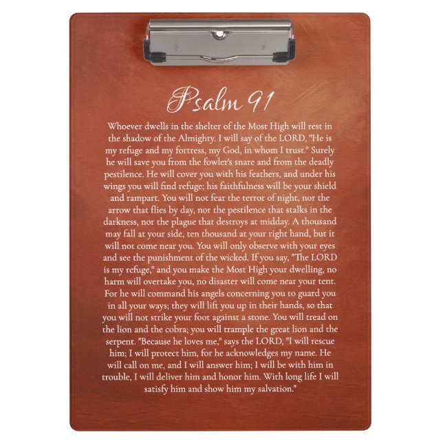 Carpeta De Pinza Salmo 91 para Protección (Anverso)