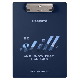 Carpeta De Pinza Salmos 46:10 Verse Be blue mountain add name