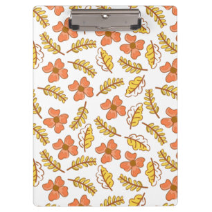 Carpeta De Pinza Saltos de otoño cálidos con flores