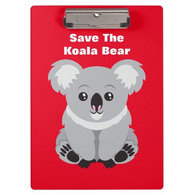 Carpeta De Pinza Salven El Oso De Koala (Anverso)