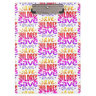 Carpeta De Pinza Salven niños, salven vidas