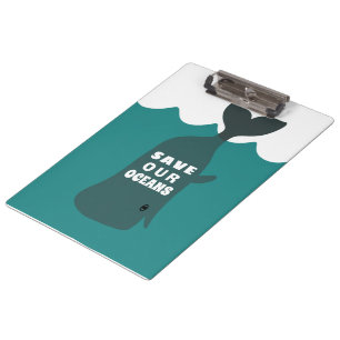 Carpeta De Pinza Salven nuestra ballena de arte ambiental en los oc