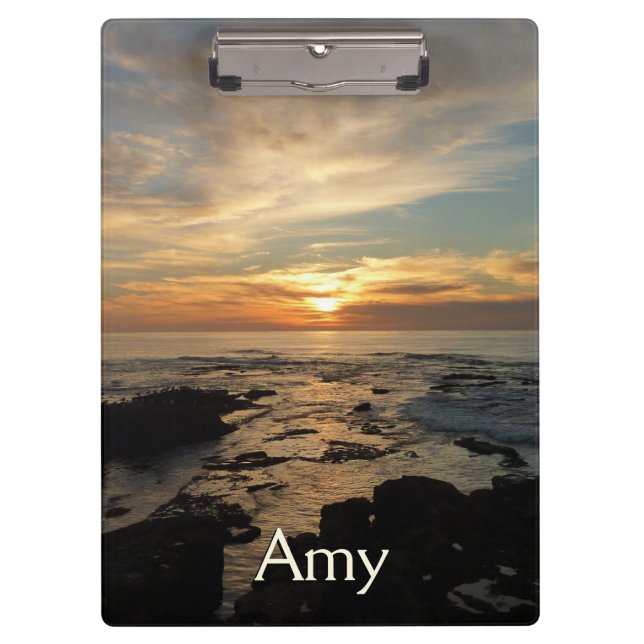 Carpeta De Pinza San Diego Sunset I California Seascape (Anverso)