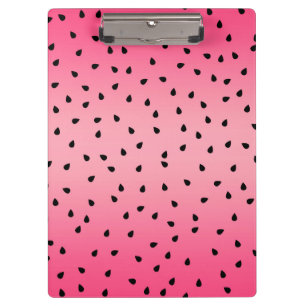 Carpeta De Pinza Sandía Semillas Negras Vibraciones de Verano Rosa 