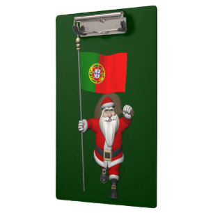 Carpeta De Pinza Santa Claus Con El Fin De Portugal