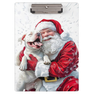 Carpeta De Pinza Santa Claus y Pitbull Puppy Dog