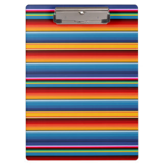Carpeta De Pinza Sarape rojo mexicano de oro azul