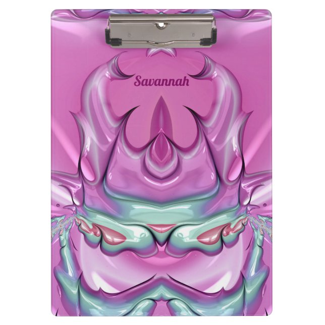 Carpeta De Pinza SAVANNAH: ¡WOW! ¡EXTRAÑO! Blanco gris rosado y eri (Anverso)