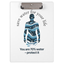 Carpeta De Pinza save water for your life