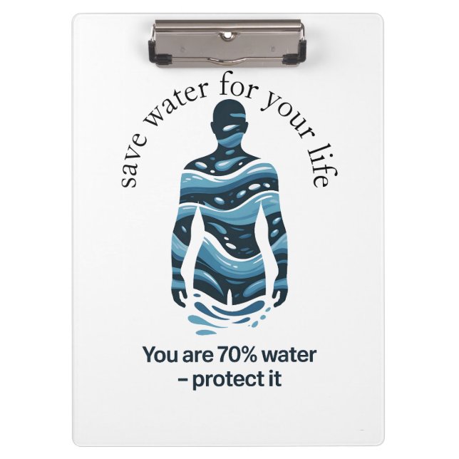 Carpeta De Pinza save water for your life (Anverso)