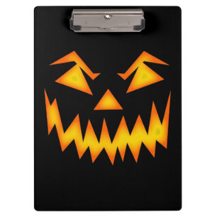 Carpeta De Pinza Scary Jack O Lantern Face