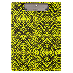 Carpeta De Pinza Scribe simple Tejido Espejo Amarillo