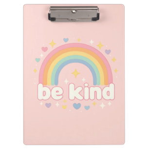 Carpeta De Pinza Sé Amable – Positividad Arcoíris Pastel