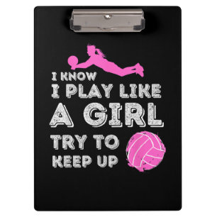 Carpeta De Pinza Sé que juego como una chica, trata de mantener el