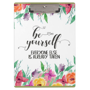 Carpeta De Pinza Sé tu misma siempre cree en tu cita