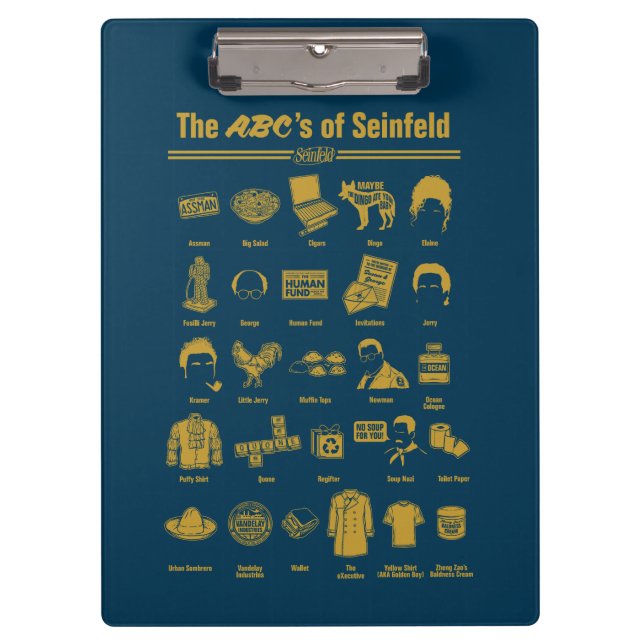 Carpeta De Pinza Seinfeld | La ABC de Seinfeld Infographic (Anverso)