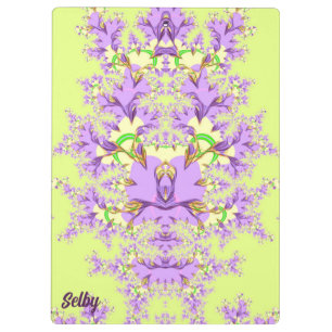 Carpeta De Pinza SELBY ~ Mauve, floral verde amarilla
