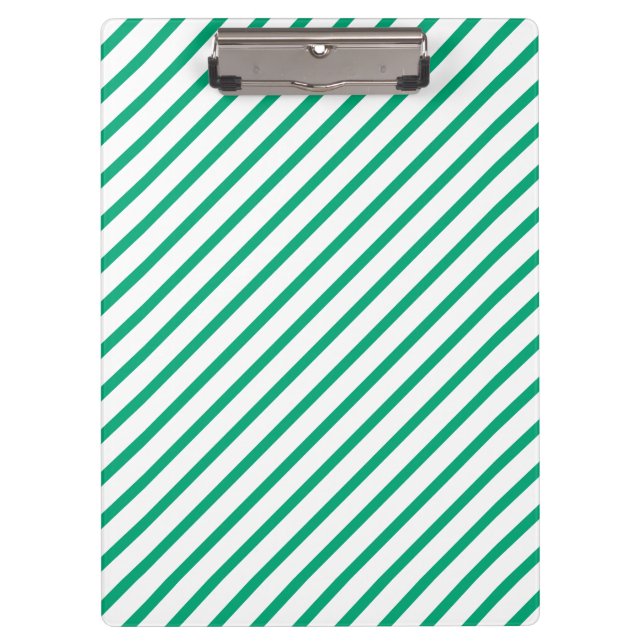 Carpeta De Pinza Sencilla banda de línea azul verde moderna (Anverso)