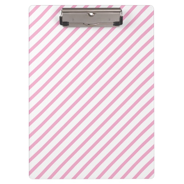 Carpeta De Pinza Sencilla franja de línea rosa claro moderna (Anverso)
