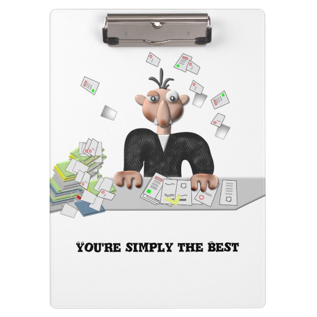 Carpeta De Pinza Sencillamente eres el mejor texto personalizado (Anverso)