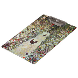 Carpeta De Pinza Sendero de jardín con gallinas, Gustav Klimt, Art 