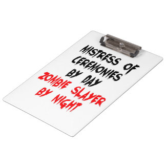 Carpeta De Pinza Señora de las Ceremonías Chiste Zombie