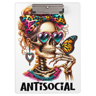 Carpeta De Pinza Señora del Skeleton Antisocial