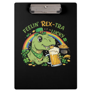 Carpeta De Pinza Sentimiento Divertido T-Rex Extra Afortunado Día