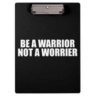 Carpeta De Pinza Ser Un Guerrero, No Un Preocupante - Palabras Moti