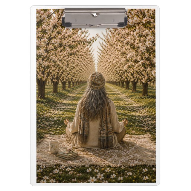 Carpeta De Pinza Serene Orchard Sticky Notes | Romantic Botanical  (Anverso)