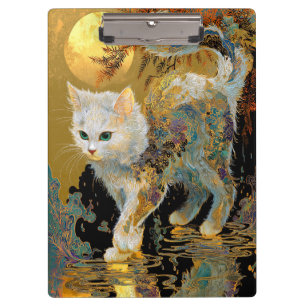 Carpeta De Pinza Serene Rinpa Cat   Zen de oro japonés
