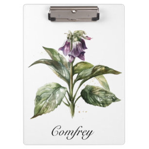 Carpeta De Pinza Serene Watercolor Comfrey, personalizado