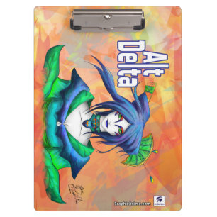 Carpeta De Pinza Serie de Arte AltDelta : Tarjeta Clip Geisha Azul