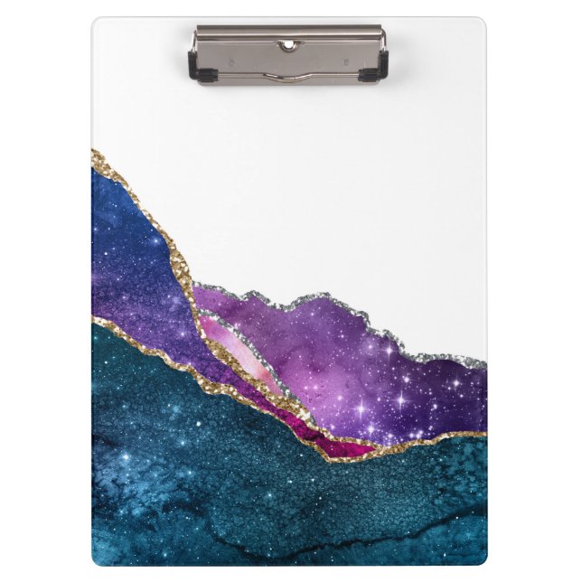 Carpeta De Pinza Serie Galaxy Agate Diseño 6  (Anverso)