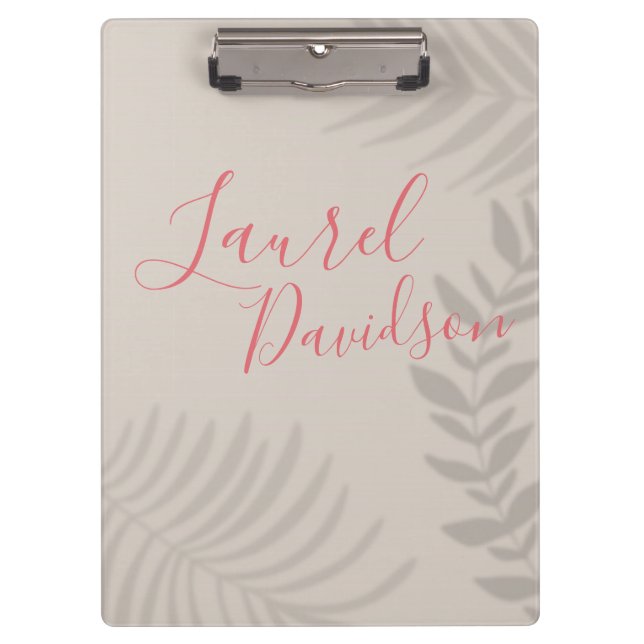 Carpeta De Pinza Shadow Palm Tan (Anverso)